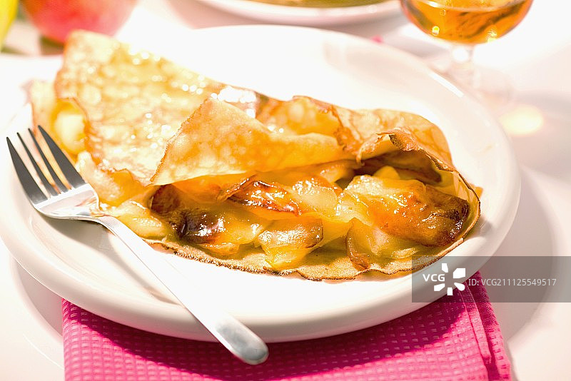 苹果烩薄煎饼图片素材
