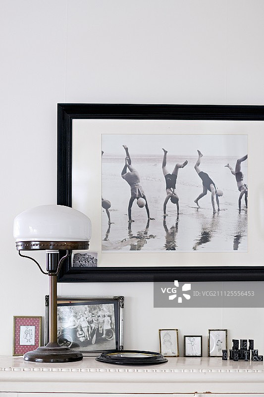 装饰艺术复古台灯墙面装饰画图片素材