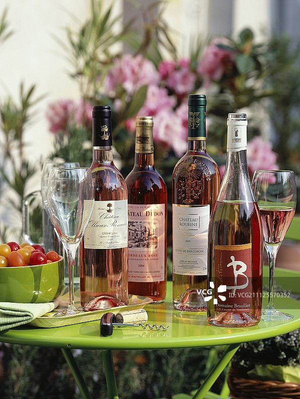 桃红葡萄酒精选图片素材