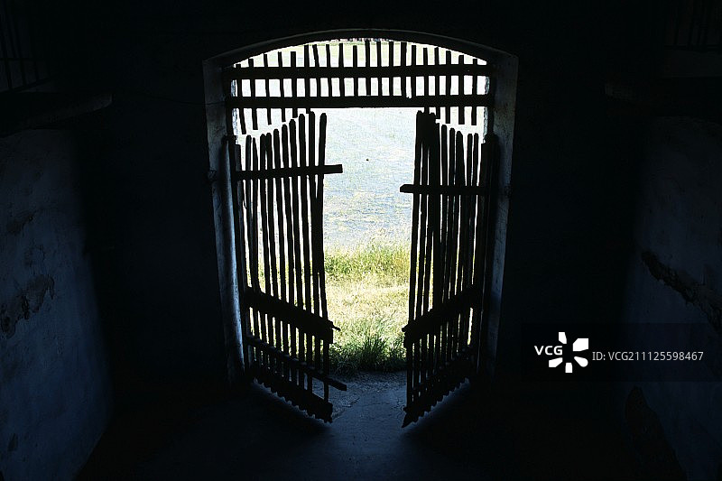 科伦巴拉稻田，门图片素材