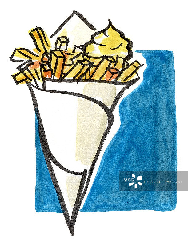 薯条蛋卷图片素材