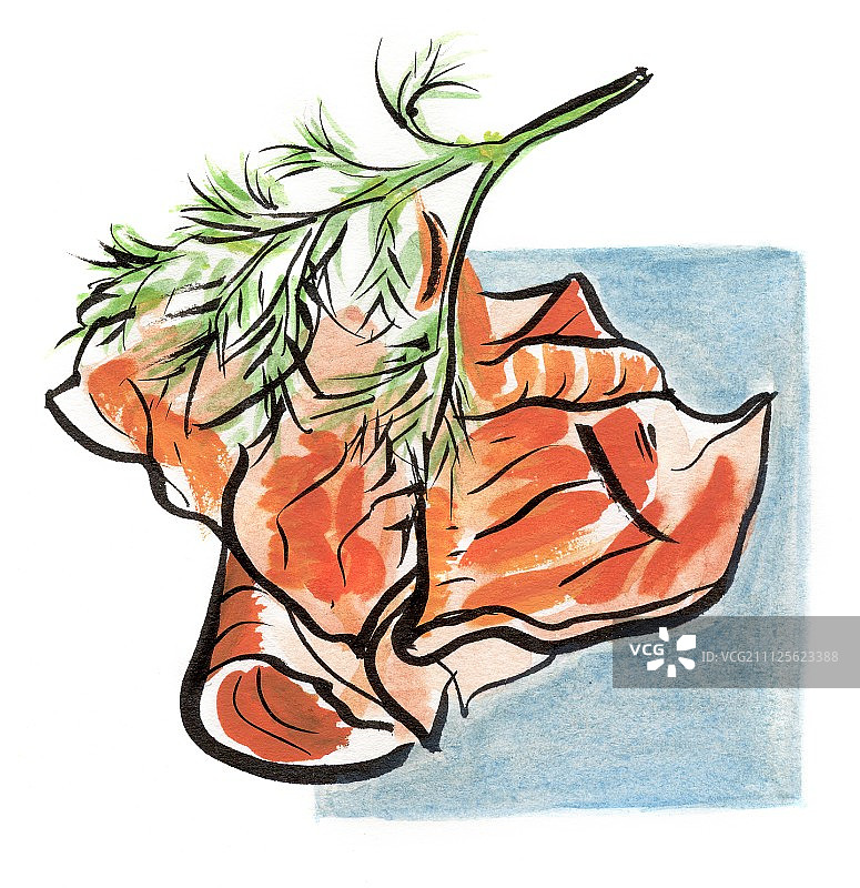 莳萝三文鱼图片素材