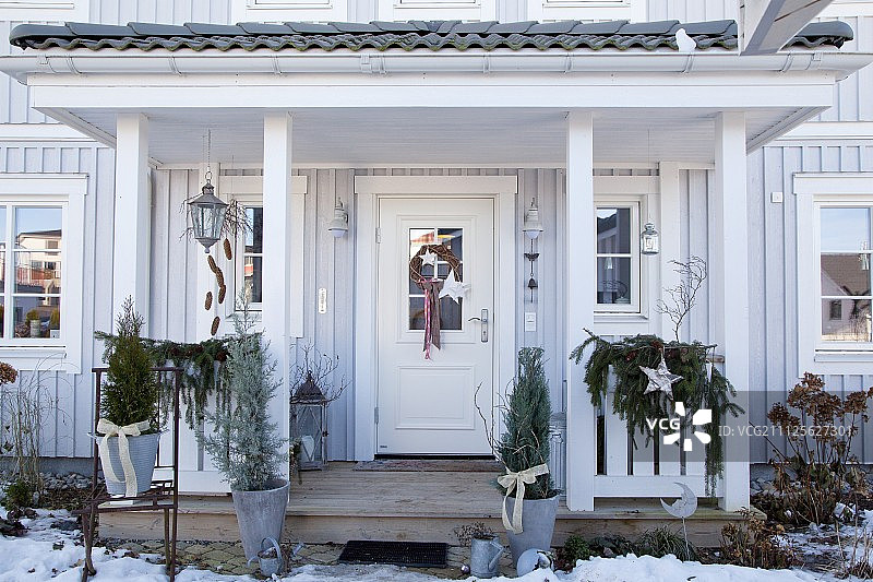 斯堪的纳维亚风格的门廊图片素材