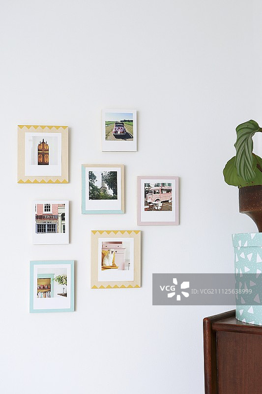 用作相框的彩色木板照片图片素材