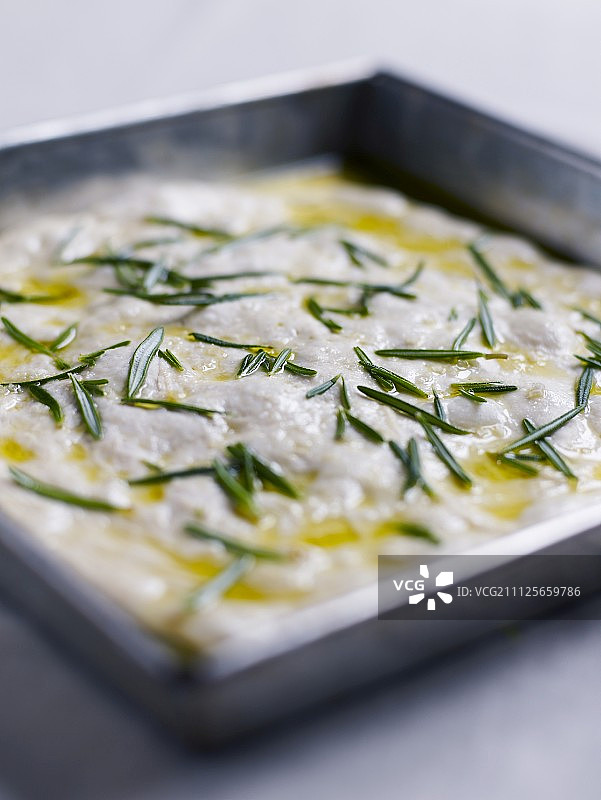 未煮的迷迭香佛卡夏图片素材