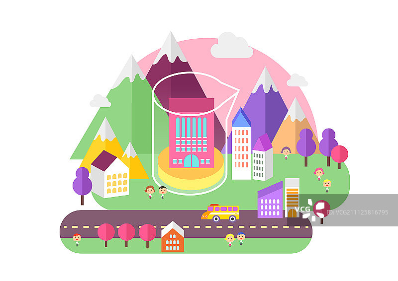 城市插图图片素材