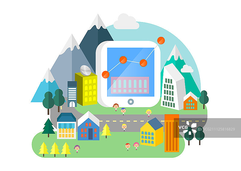 城市插图图片素材