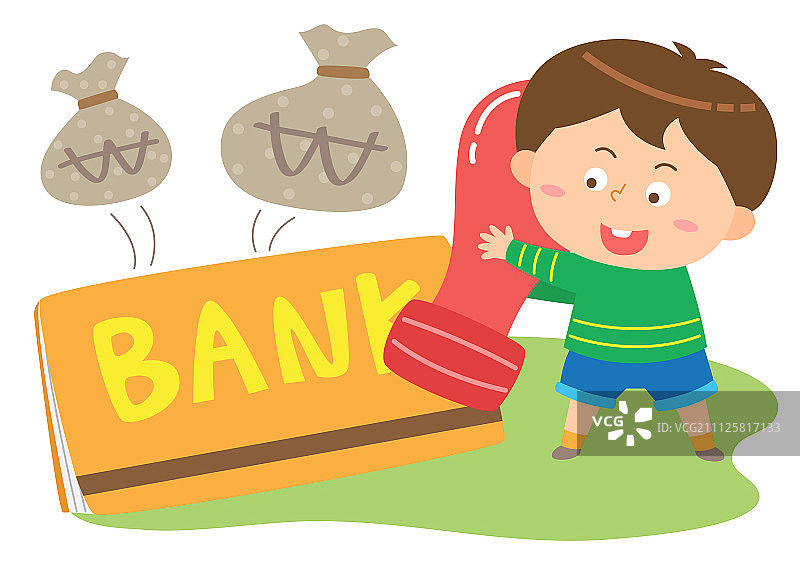 儿童金融图标图片素材