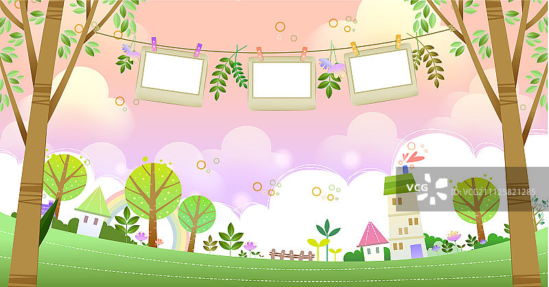 春季元素插画图片素材