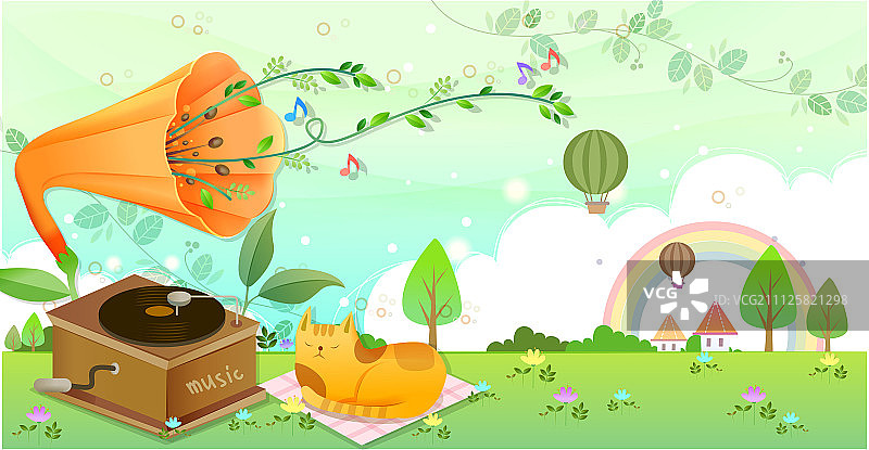 春季元素插画图片素材