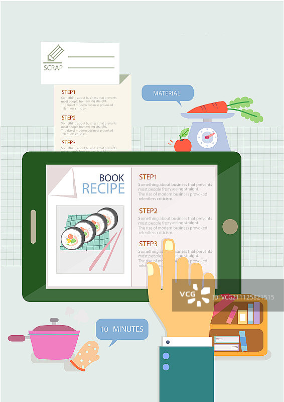 移动生活方式插画图片素材