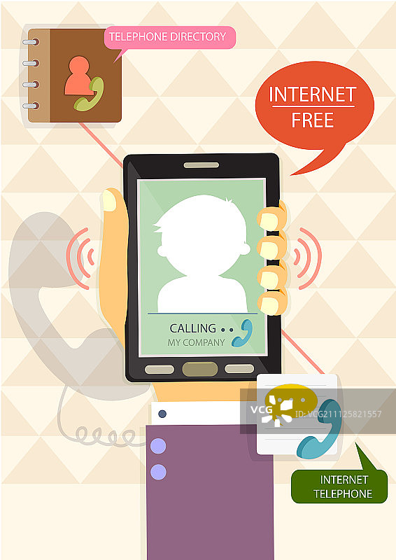 移动生活方式插画图片素材