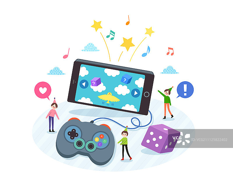 移动生活插画图片素材