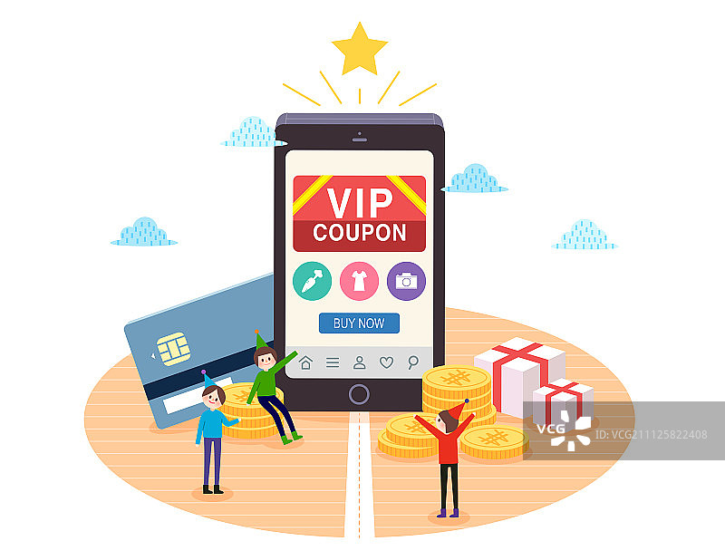 移动生活插画图片素材