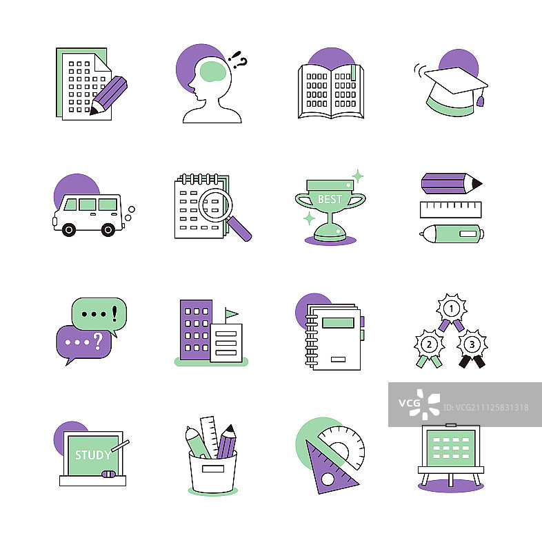 线性图标集图片素材