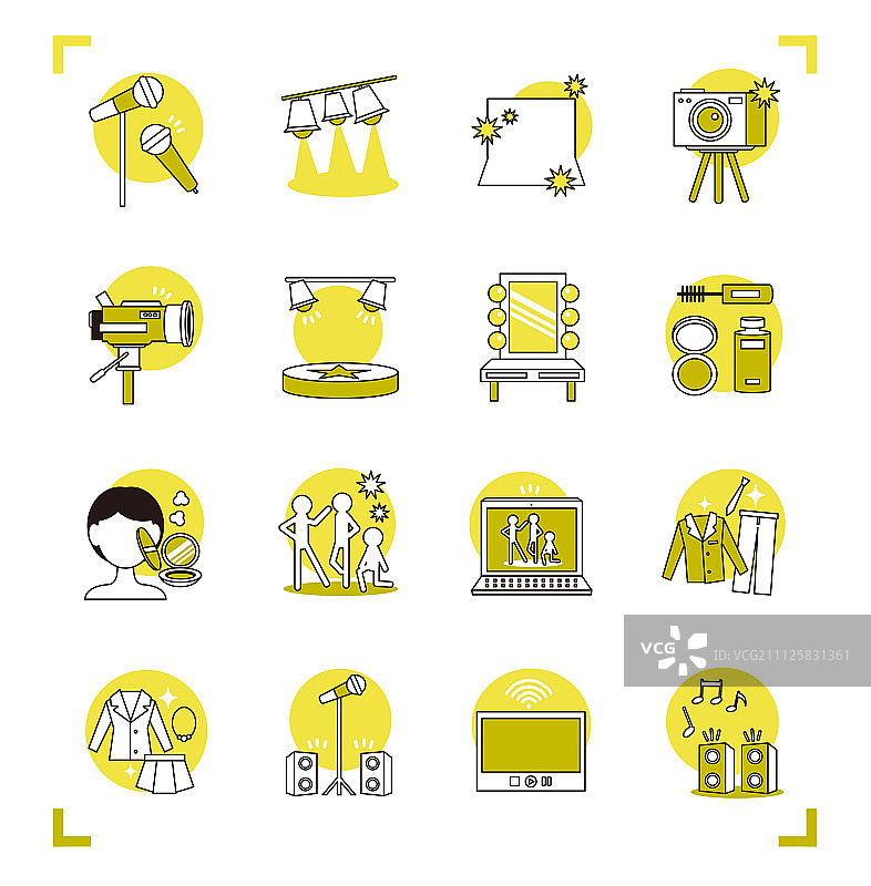 线性图标集图片素材