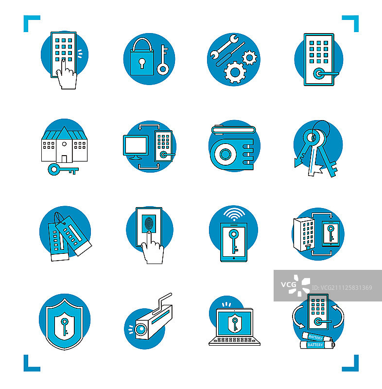 线性图标集图片素材