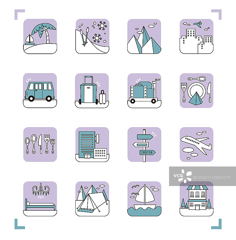 线性图标集图片素材