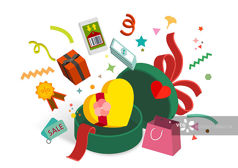 购物活动插画图片素材