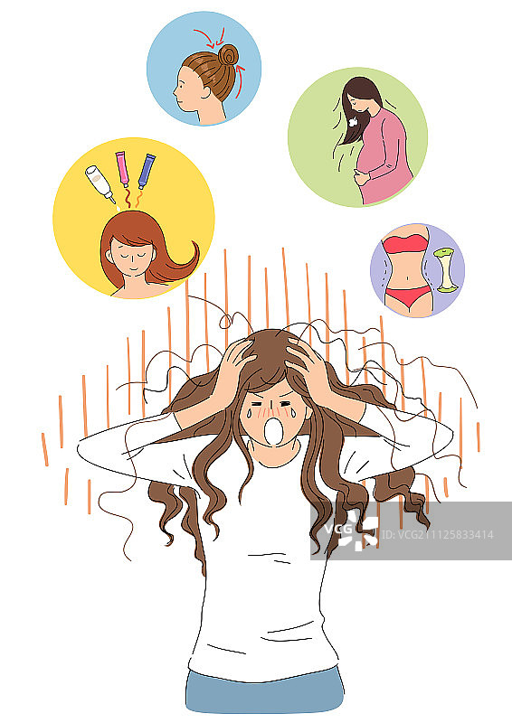 脱发图示图片素材