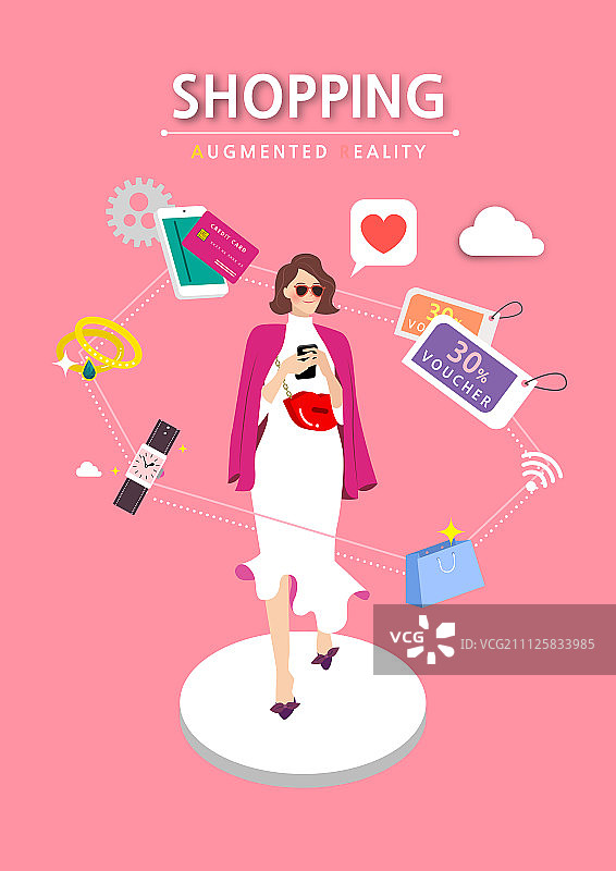 购物插画图片素材