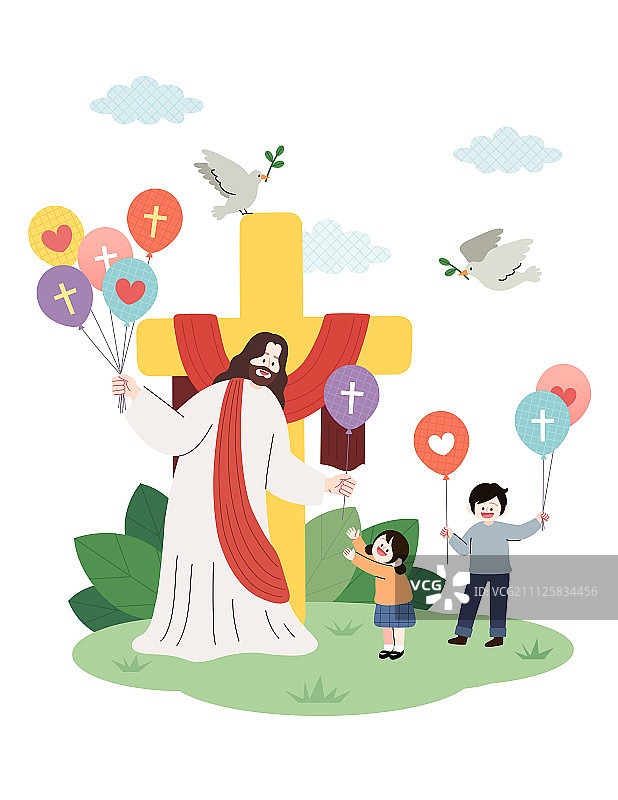 基督教插图图片素材