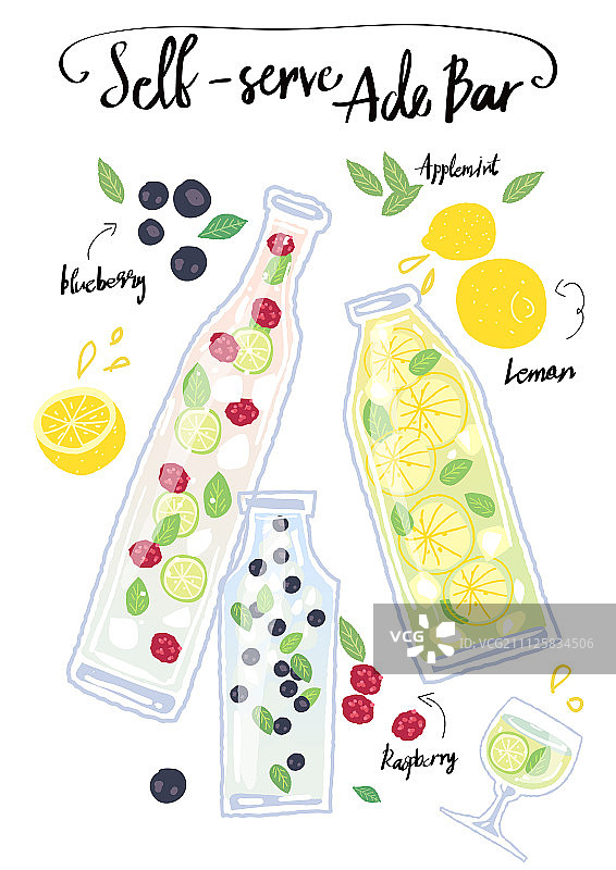 夏季甜点插画图片素材