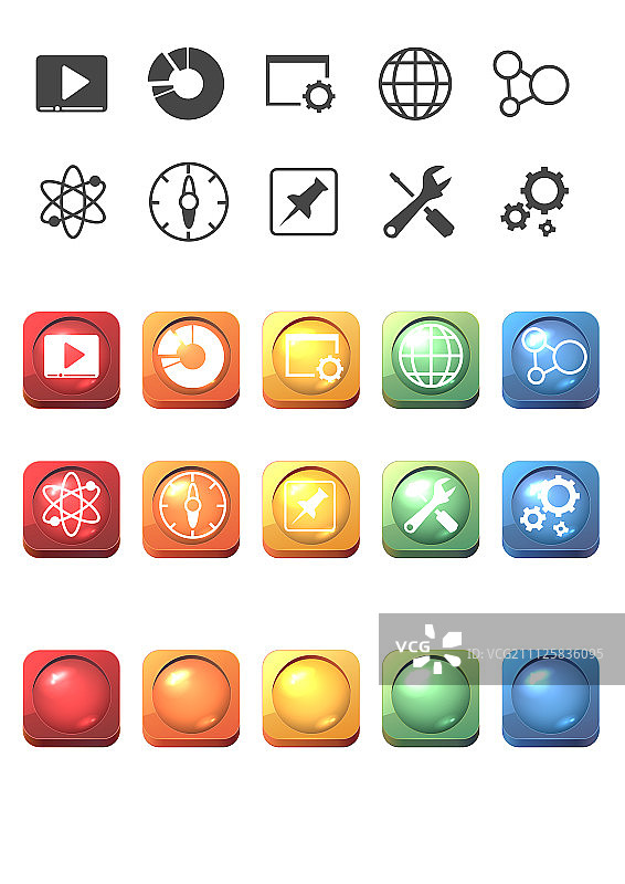 手机按钮图标图片素材