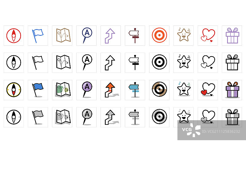 象形图线条图标图片素材