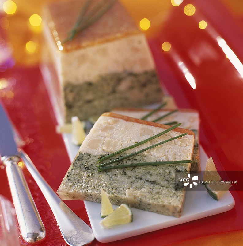 扇贝和香草冻糕图片素材