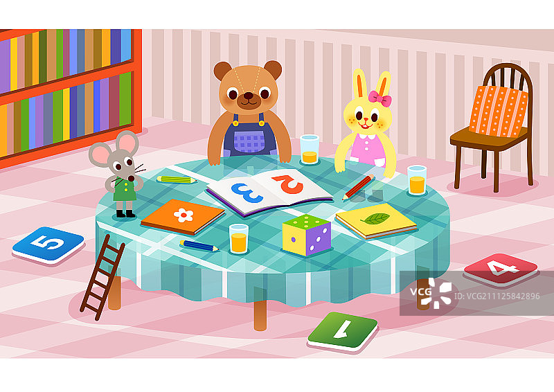 教育主题动物背景图片素材