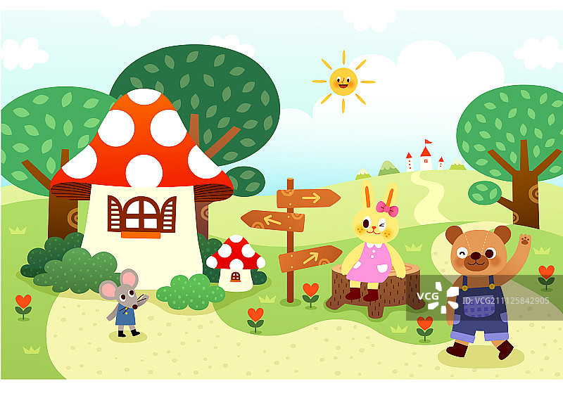 教育主题动物背景图片素材