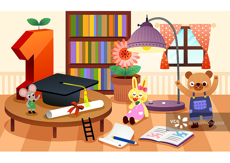 教育主题动物背景图片素材