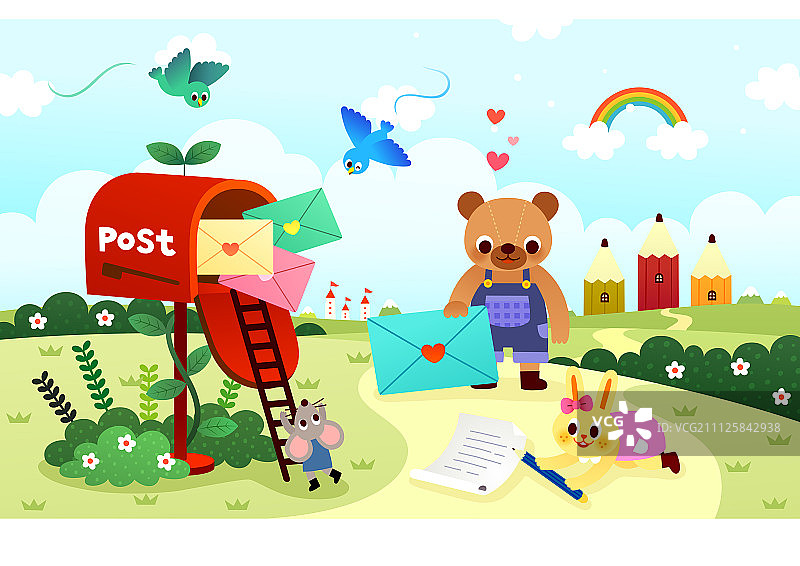 教育主题动物背景图片素材