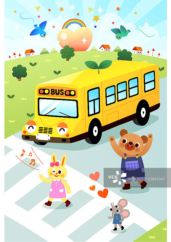 教育主题动物背景图片素材