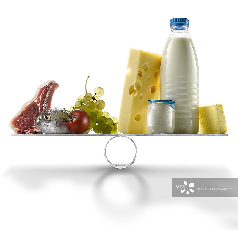 奶制品柜台上新鲜农产品精选图片素材