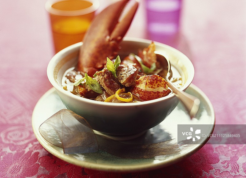 龙虾烩牛里脊图片素材