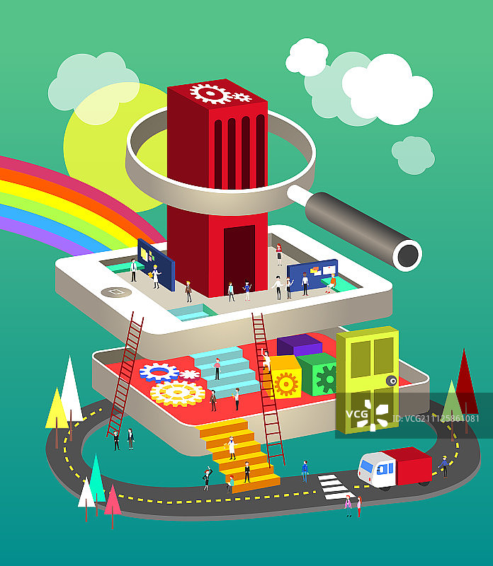 横截面图示图片素材