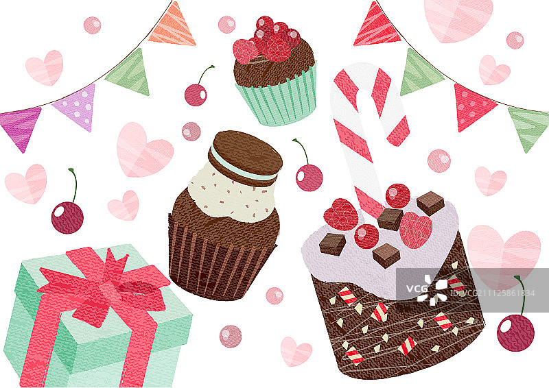 甜点插画图片素材