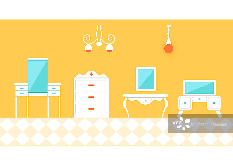 室内设计插画图片素材