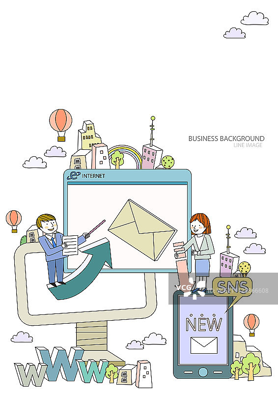 线条商务背景图片素材