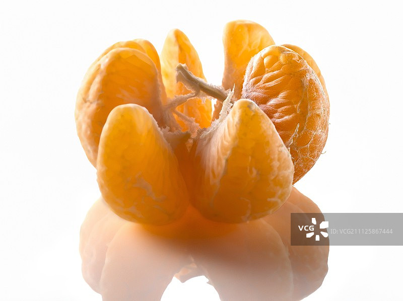 去皮的克莱门汀橘图片素材