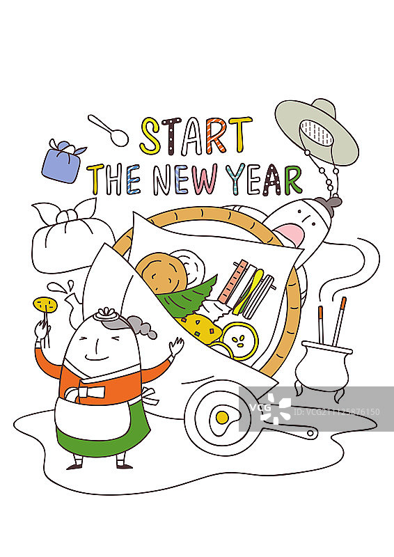 线条艺术插画图片素材