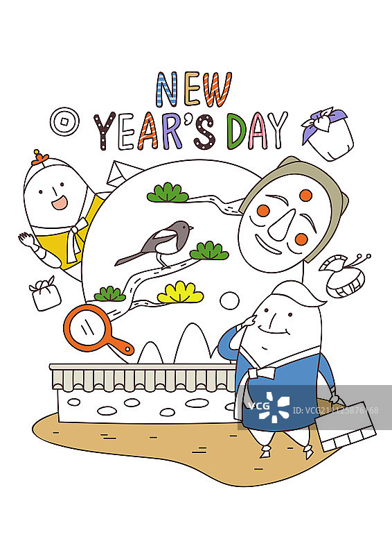 线条艺术插画图片素材