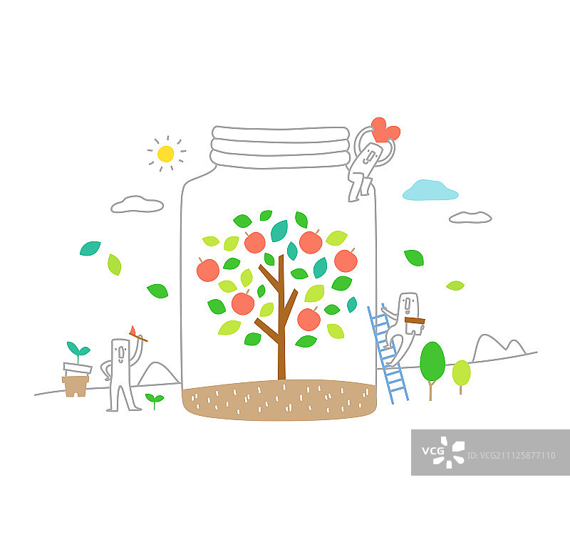 生活插画图片素材