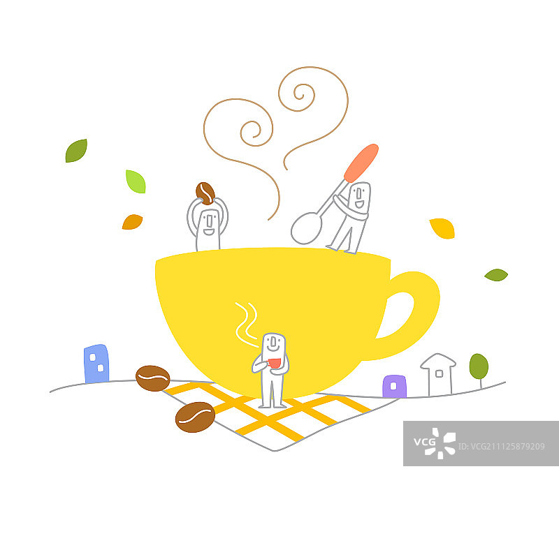 生活插画图片素材