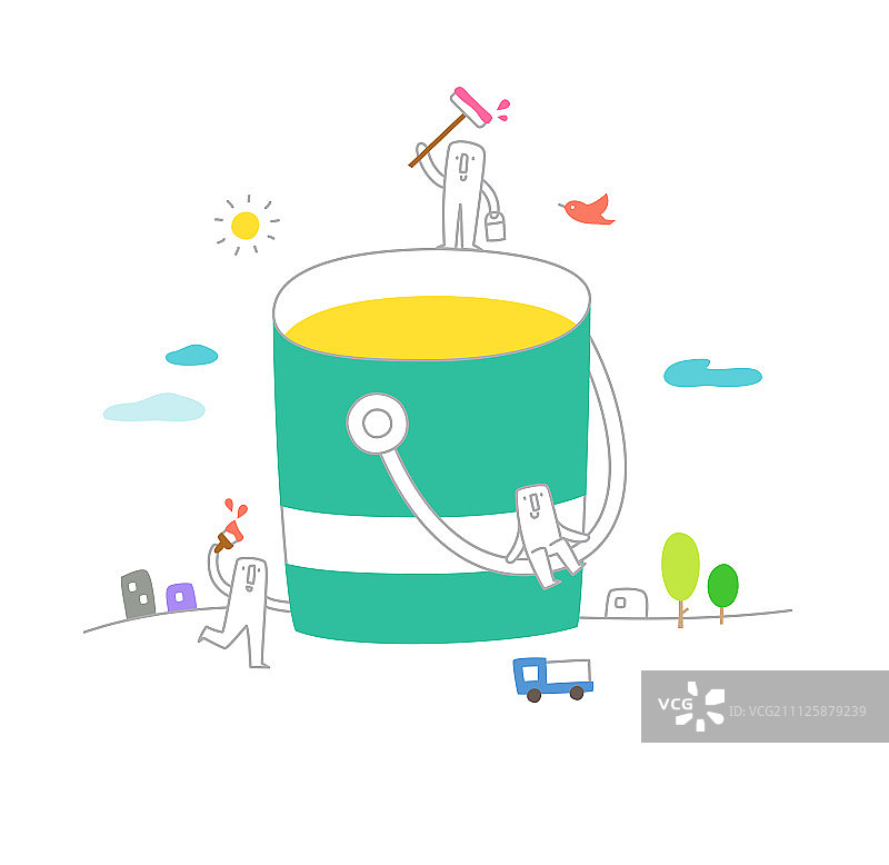 生活插画图片素材