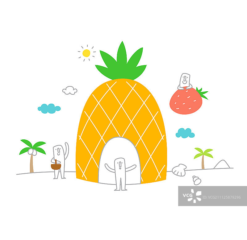 生活插画图片素材