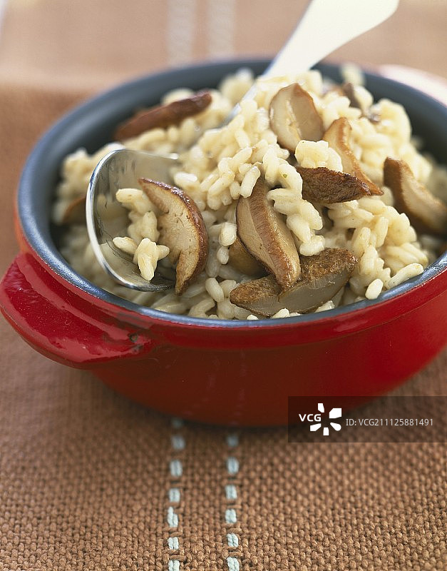 牛肝菌烩饭图片素材