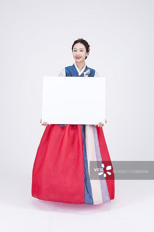 身穿韩国传统服装“韩服”外出 036图片素材